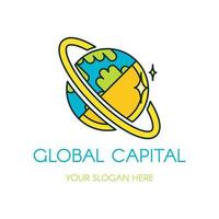 globala kapital vektor logotyp design