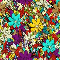 nahtloses Muster mit abstrakten Blumen und Blättern vektor