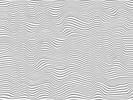 Abstraktion. schwarze Wellenlinien auf weißem Hintergrund. Vektor-Illustration. vektor