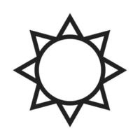 Sun II-Liniensymbol vektor