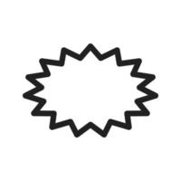 Symbol für Explosion II-Linie vektor