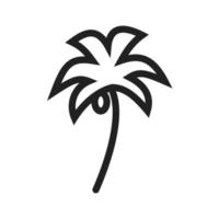 Symbol für die Linie der Kokospalmen vektor