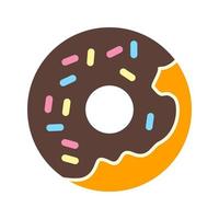 Donut flaches mehrfarbiges Symbol vektor