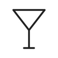 cocktail glas linje ikon vektor