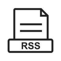 RSS-Zeilensymbol vektor