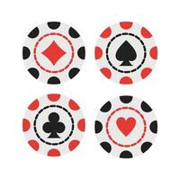 Casino-Chips flaches mehrfarbiges Symbol vektor