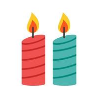Kerzen flaches mehrfarbiges Symbol vektor