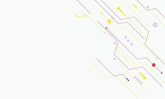 vit bakgrund med abstrakta grå, röda och gula linjer, prick och hexagon kommunikationsnätverk anslutning stort koncept. vektor
