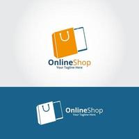 Online-Shop-Logo-Design-Vorlage. Abbildung Vektorgrafik. perfekt für E-Commerce, Verkauf, Shop-Webelement, Firmenemblem. vektor