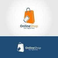 Online-Shop-Logo-Design-Vorlage. Abbildung Vektorgrafik. perfekt für E-Commerce, Verkauf, Shop-Webelement, Firmenemblem. vektor