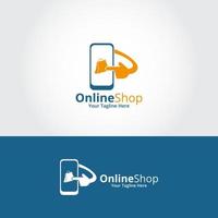 Online-Shop-Logo-Design-Vorlage. Abbildung Vektorgrafik. perfekt für E-Commerce, Verkauf, Shop-Webelement, Firmenemblem. vektor