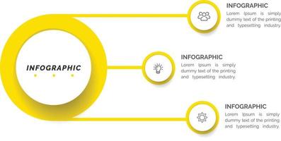 Infografik-Elemente Datenvisualisierungsvektor-Designvorlage. kann für Schritte, Optionen, Geschäftsprozesse, Workflows, Diagramme, Flussdiagrammkonzepte, Zeitachsen, Marketingsymbole und Infografiken verwendet werden. vektor