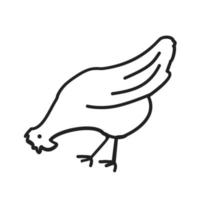 Hühnerlinie-Symbol vektor