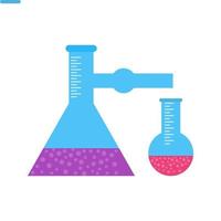 Mischen von Chemikalien ii flaches mehrfarbiges Symbol vektor