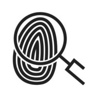 Symbol für die Fingerabdrucklinie vektor