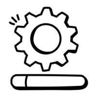 eine Ikone des Spiellade-Doodle-Designs vektor