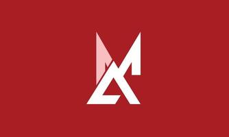 alphabet buchstaben initialen monogramm logo ma, am, m und a vektor