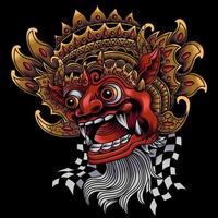 vektorillustration der barong-bali-maske vektor