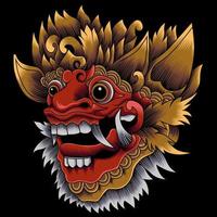 barong balinesische maskenvektorillustration vektor