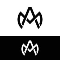 ma ma am brief monogramm initial logo design template. Geeignet für allgemeine Sport-Fitness-Baufinanzierungsunternehmen Business Corporate Shop-Bekleidung in einfachem Logo-Design im modernen Stil. vektor