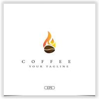 Burn Coffee Bean Logo Premium elegante Vorlage Vektor eps 10