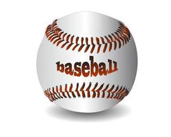 baseball boll på en vit bakgrund vektor