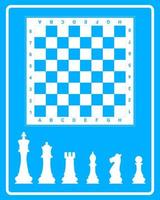 weiße Ikone des Schachs vektor