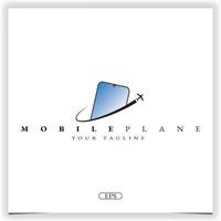 Mobile Flugzeug Logo Premium elegante Vorlage Vektor eps 10