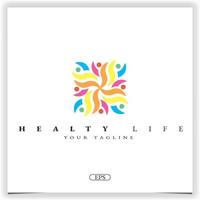 gesundes Leben Logo Premium elegante Vorlage Vektor eps 10