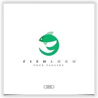 Fisch-Logo Premium elegante Vorlage Vektor eps 10