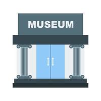 Museumsgebäude ii flaches mehrfarbiges Symbol vektor