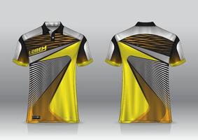 pikétröja uniform design, kan användas för badminton, golf framifrån, bakifrån. jersey mockup vektor, design premium mycket enkel och lätt att anpassa vektor