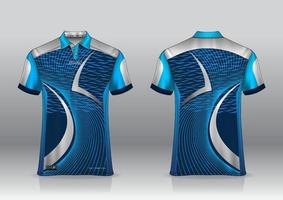 pikétröja uniform design, kan användas för badminton, golf framifrån, bakifrån. jersey mockup vektor, design premium mycket enkel och lätt att anpassa vektor