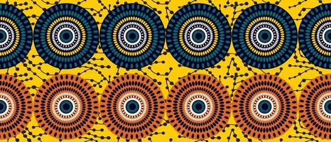Afrikanisches ethnisches traditionelles Muster. nahtlose schöne kitenge, chitenge, holländischer wachsstil. Modedesign in bunt. geometrisches abstraktes Motiv. allgemein bekannt als Ankara-Drucke, afrikanische Wachsdrucke. vektor
