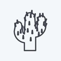Symbol Kaktus. geeignet für Wild-West-Symbol vektor