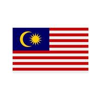 malaysia platt flerfärgad ikon vektor