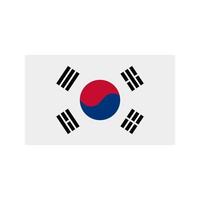 Südkorea flaches mehrfarbiges Symbol vektor