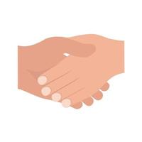 Handshake flaches mehrfarbiges Symbol vektor