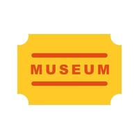 museum tag platt flerfärgad ikon vektor