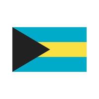 Bahamas platt flerfärgad ikon vektor