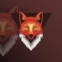 fox tecknad maskot logotyp mall vektor