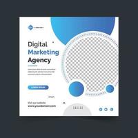 Spezielle Social-Media-Story-Vorlagensammlung für Agenturen für digitales Marketing, Social-Media-Bannerdesign für digitales Marketing mit blau-weißer und dunkler Farbe. Vorlagen für digitales Online-Marketing. vektor