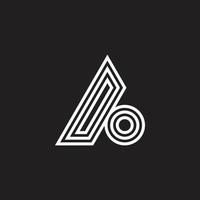 Dreieck Streifen Kreis geometrische Linien Kunst Logo Vektor