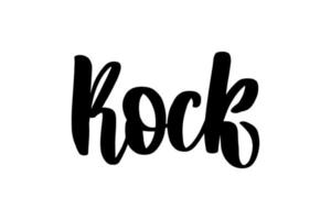 Rock-Schriftzug. handschriftliche Stock-Schriftzug-Typografie. Kalligrafie für Logo, Abzeichen, Symbol, Karte, Postkarte, Logo, Banner, Tag. Vektorillustration eps10. vektor