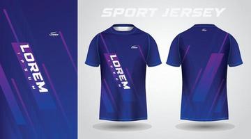 blaues T-Shirt Sport-Jersey-Design vektor