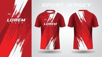 rotes T-Shirt Sport-Jersey-Design vektor