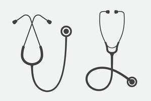 medicinsk stetoskop ikon isolerad på vit bakgrund vektor
