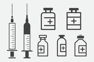 satz medizinische symbole isolierte vektorillustration vektor