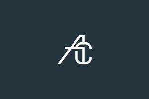 första bokstaven ac logotyp design vektor mall