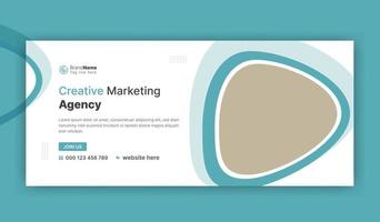 Social-Media-Marketing-Web-Banner, Cover-Banner-Vorlage für digitales Marketing vektor